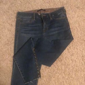 Liverpool studded raw hem jeans